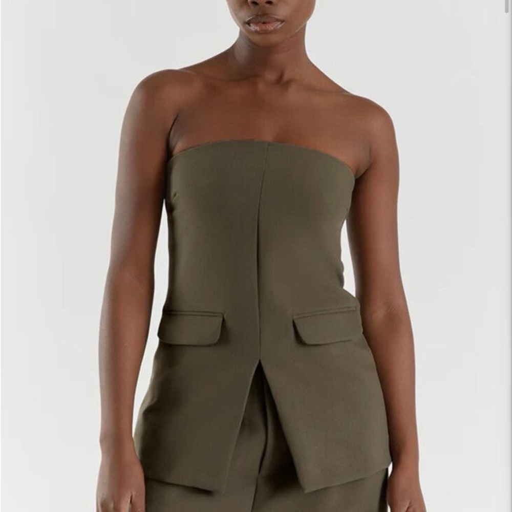DISSH Olive Strapless Top
